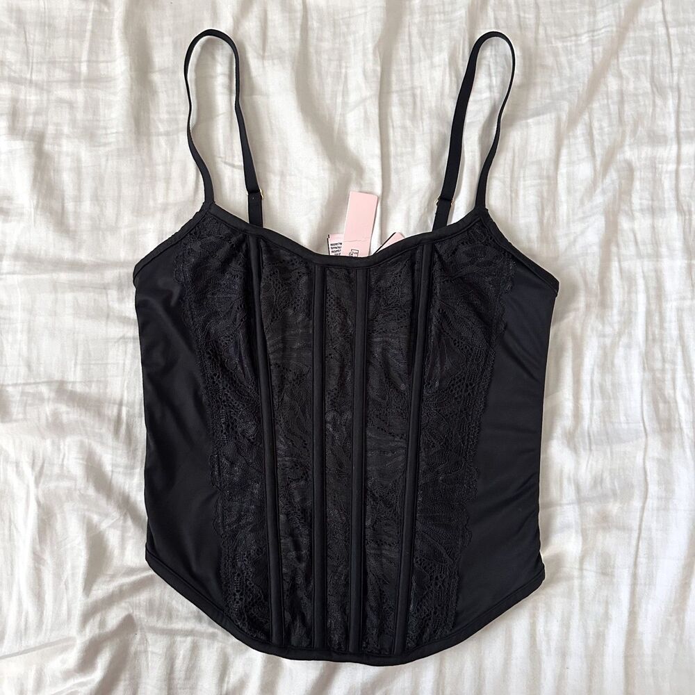 Victoria's Secret Lace Corset in Black Size M NWT